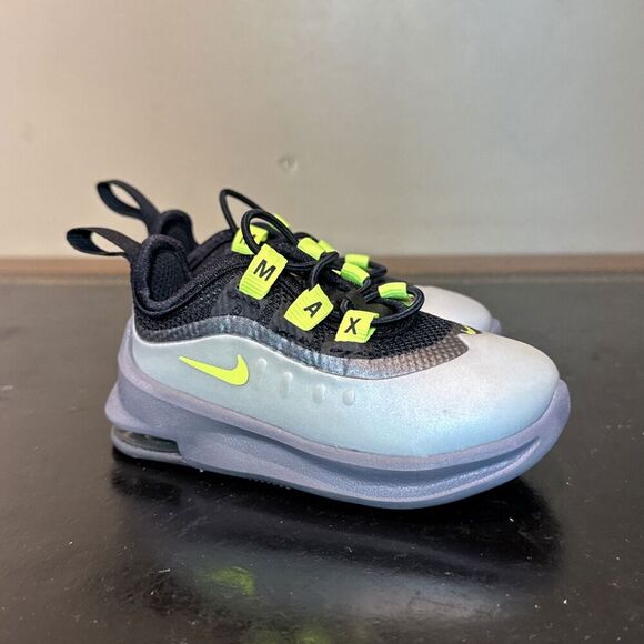 Nike Air Max Axis Black Neon Green Grey AH5224-012 TD Toddler Size 4C - Picture 1 of 5